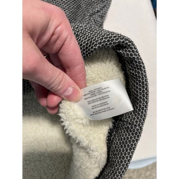 Orvis Sweater Men’s Large Fleece Lined Quarter Zip Long Sleeve Pockets Gray - Picture 6 of 7